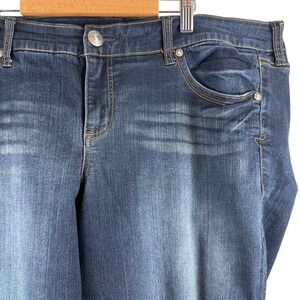 Torrid Skinny‎ Jeans Womens 20 Dark Wash Studded Pocket Ankle Zip Cropped Denim
